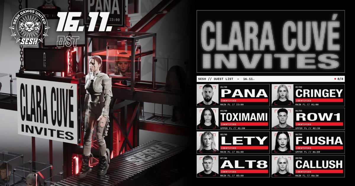 SESH pres. Clara Cuvé invites flyer