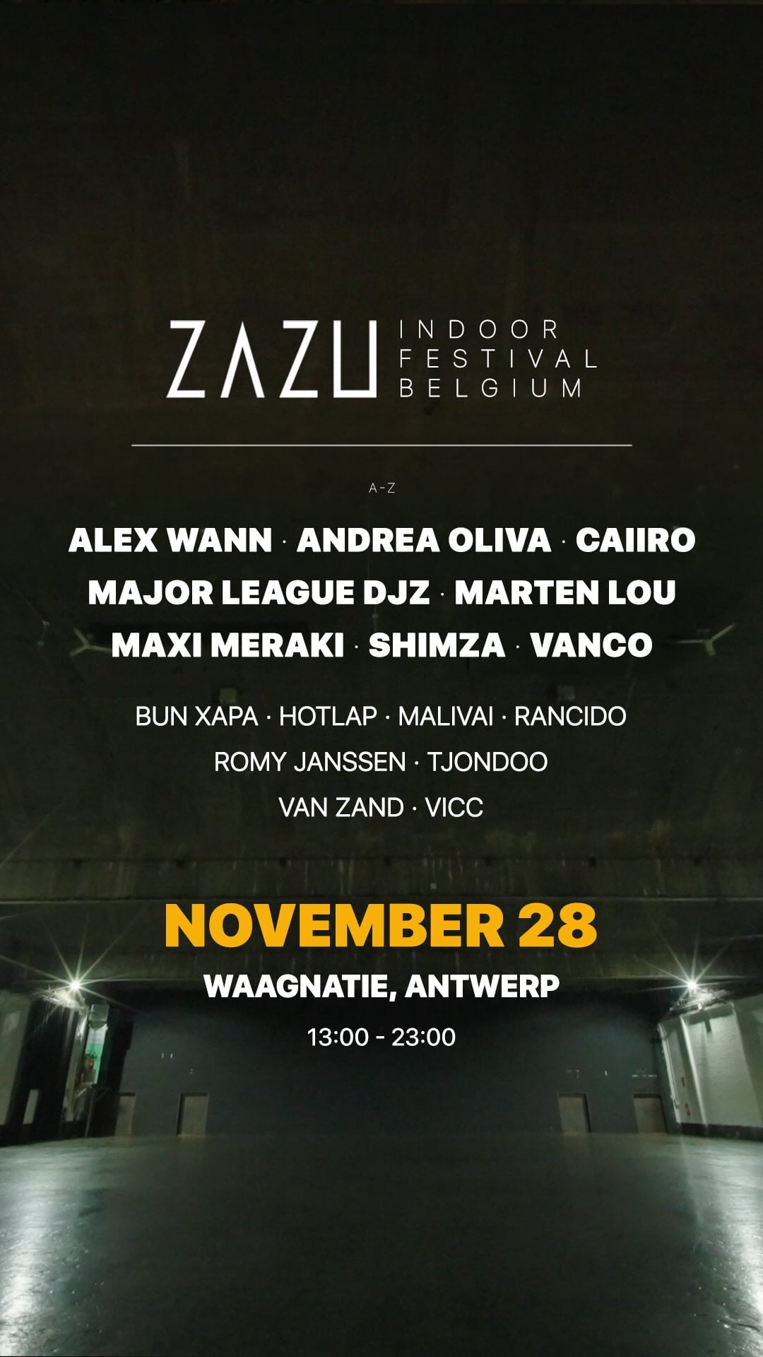 ZAZU Indoor Festival flyer
