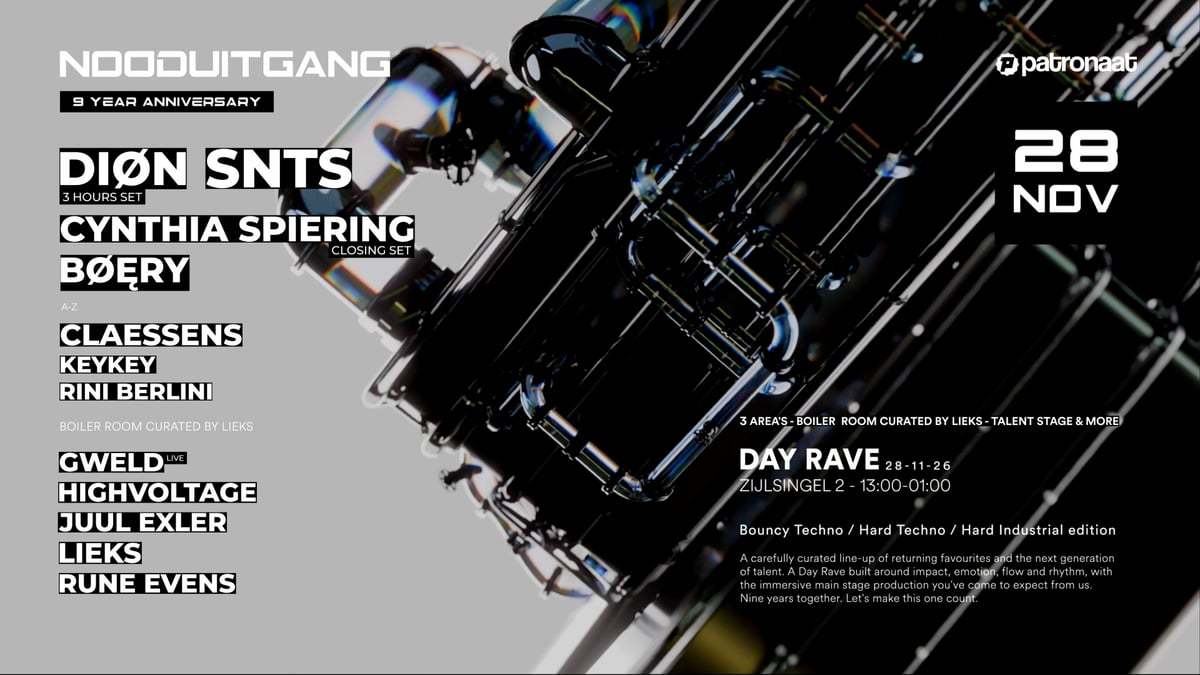 Nooduitgang: Day Rave flyer