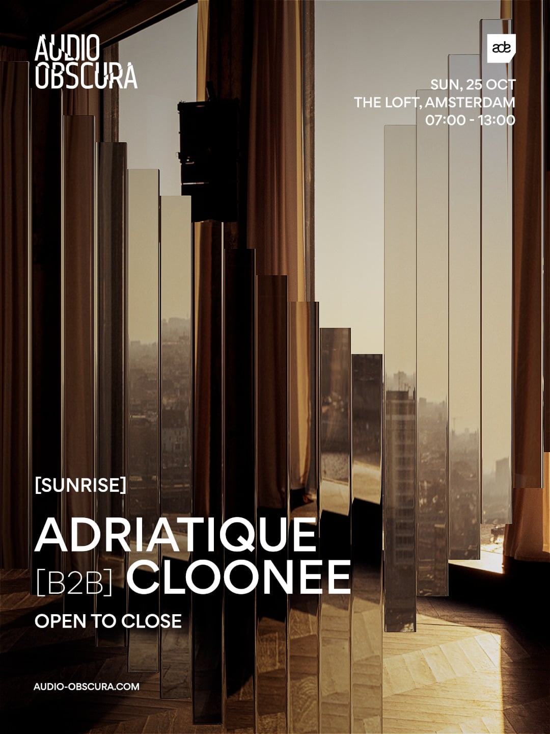 Adriatique B2B Cloonee: Open to Close flyer