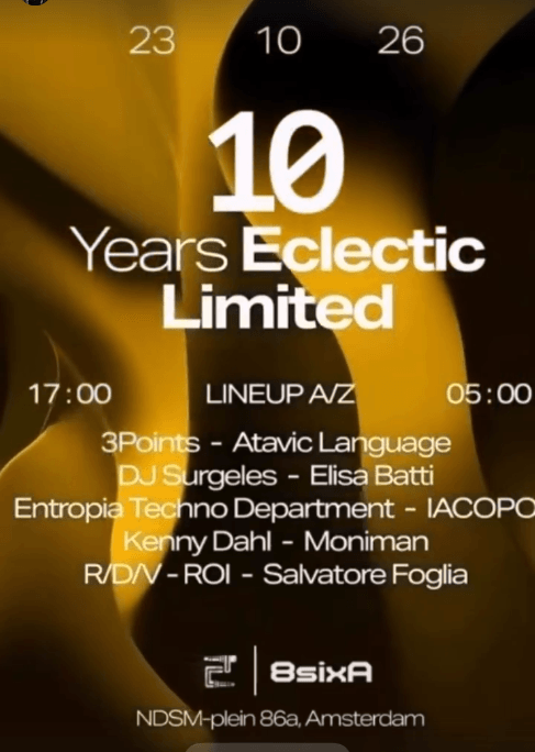 Eclectic Limited: 10 Years flyer