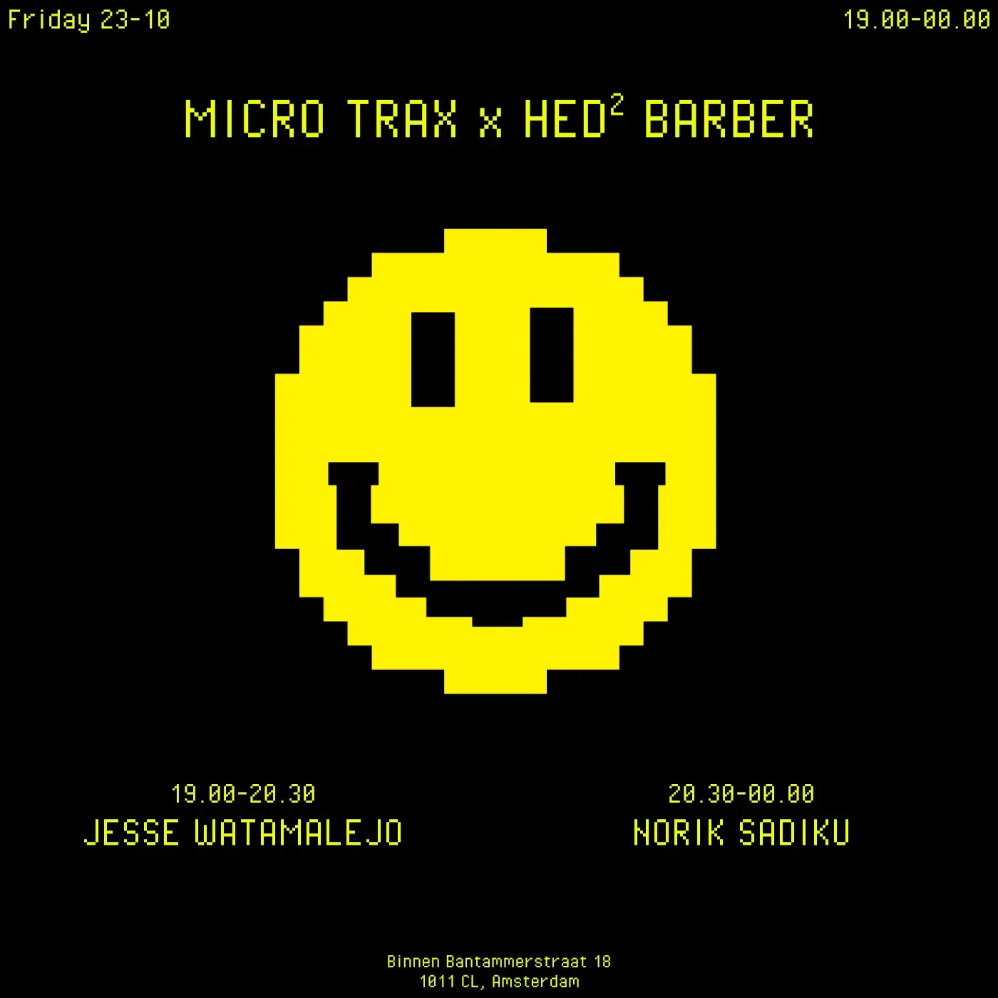 Micro Trax × HED²: Friday flyer